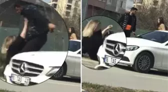 Yine aynı rezillik! Sokak ortasında kadına şiddet kamerada