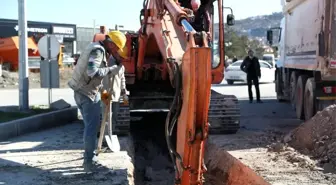 Kütahya'da iki mahalleye yağmur suyu hattı