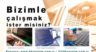 4B Yazılım'dan iş fırsatı