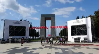 Son dakika haberi... Çanakkale Şehitler Abidesi'nde, 18 Mart için tören hazırlıkları devam ediyor