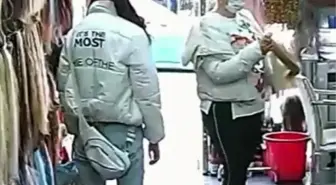 kız kılığındaki 2 şüpheli, 2 bin 500 TL'lik saç yumağını çaldı