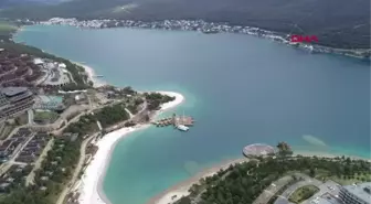 MUĞLA Bodrum plajlarına Maldivler'e benzetmek için kuvars tozu döküldüğü iddia edildi - EK GÖRÜNTÜ