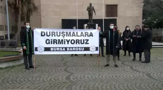 Bursa'da avukatlar duruşmalara girmeyerek sessiz eylem başlattı