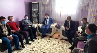 Kaymakam Dertlioğlu ve Başkan Sağlam'dan şehit ailelerine ziyaret