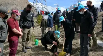 Hakkari'de bin 500 fidan toprakla buluşturuldu