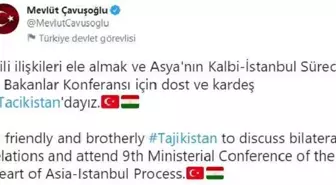 Dışişleri Bakanı Çavuşoğlu Tacikistan'da