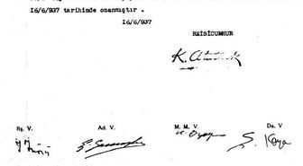 İSMAİL SAİB SENCER İÇİN ATATÜRK'ÜN İMZALADIĞI KARARNAME GÜN YÜZÜNE ÇIKTI