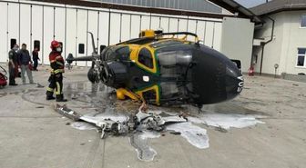 İtalya'da helikopter faciası kamerada