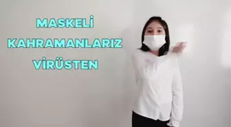 Son dakika haber... Birinci sınıf öğrencileri Kovid-19 tedbirlerini işaret diliyle anlattı