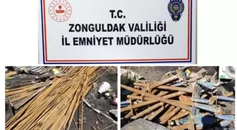 Tünel inşaatından 80 adet demir kalıp tutucu ve yaklaşık 4 ton demir çalan 3 şahıs yakalandı