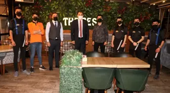 Başkan Berge'den kafe ve restoranlara ziyaret