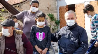 Evi yanan aileye Başkan Atabay'dan destek