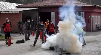 Isparta itfaiyesinden yangın tatbikatı