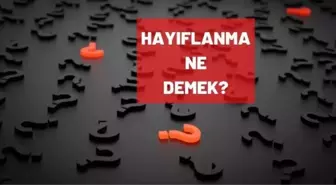 Hayıflanma nedir? TDK' ya göre hayıflanma ne anlama gelir?