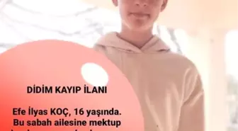 Didim'de 16 yaşındaki Efe not bırakarak ortadan kayboldu