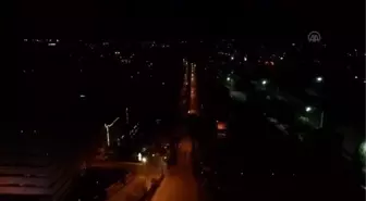 (DRONE) Kısıtlamada cadde ve sokaklar boş kaldı