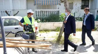 Ayvalık'ta asfalt çalışmaları sokağa çıkma yasaklarına rağmen sürdü