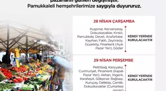 Pamukkale'de pazarların günü yeniden düzenlendi