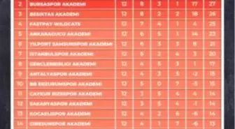 TEF Akademi 1-2-3. Lig Puan Durumu paylaşıldı!