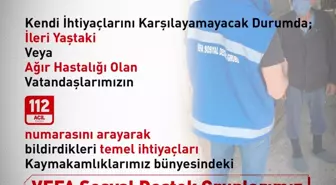 Balıkesir'de Vefa Sosyal Destek Grupları görevde