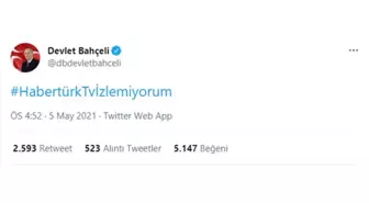 Devlet Bahçeli'den 'Habertürk TV izlemiyorum' paylaşımı dikkat çekti