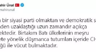 Mahir Ünal: Seçilmiş devlet başkanını tehdit etmenin bir bedeli olduğunu bilmeliler
