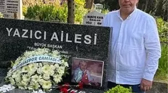 Bursaspor Başkanı Erkan Kamat, İbrahim Yazıcı'nın kabrini ziyaret etti