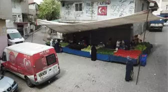 BEYOĞLU'NDA PAZAR YERİ DRONE İLE GÖRÜNTÜLENDİ