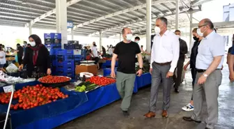 Konyaaltı Belediye Başkanı Esen, pazar denetiminde