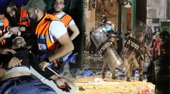 İsrail polisinden Mescid-i Aksa'da namaz kılan cemaate saldırı: 205 yaralı