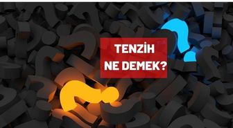 Tenzih ne demek? TDK' ya göre tenzih kelime anlamı nedir?