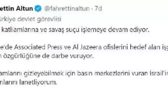 İletişim Başkanı Altun: İsrail, basın özgürlüğüne de darbe vuruyor