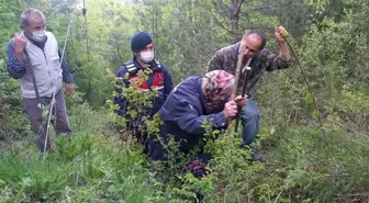 Son dakika haber! Donmak üzere iken jandarmanın bulduğu kadın, sırtta taşınarak ormandan çıkartıldı