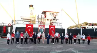 Samsun'da 19.19'da Bandırma Vapuru'nda İstiklal Marşı okundu