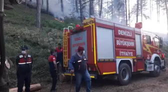 Denizli'de 1 hektarlık alanda etkili olan orman yangını söndürüldü