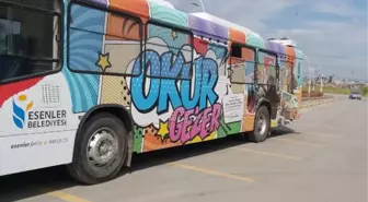 'Okur Gezer' otobüs İstanbul sokaklarında