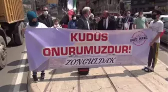 ZONGULDAK - İsrail'in Filistinlilere yönelik saldırıları protesto edildi