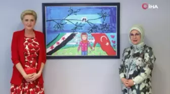 Emine Erdoğan, Polonya Cumhurbaşkanı Duda'nın eşi Agata Kornhauser Duda ile PIKTES Ofisi'ni ziyaret etti