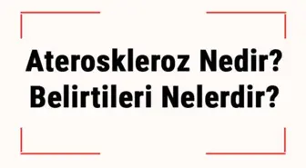 Ateroskleroz Nedir? Belirtileri Nelerdir? Ateroskleroz Trisk Faktörleri Nelerdir?