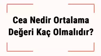 Cea Nedir Ortalama Değeri Kaç Olmalıdır? Karsinoembriyonik Antijen Neden Yükselir?