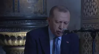 Cumhurbaşkanı Erdoğan, Ayasofya Camii'nde Kuran'ı Kerim okudu