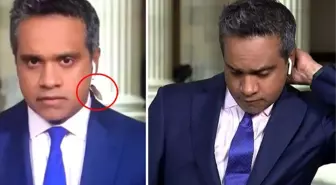 17 yılda bir yeryüzüne çıkan böcek, canlı yayında muhabire zor anlar yaşattı