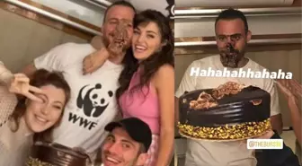 Hande Erçel'den sevgilisine pastalı sürpriz