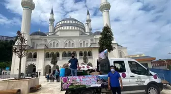 Cumhurbaşkanı Erdoğan'ın açılışını yapacağı Zonguldak Uzun Mehmet Camii'nin etrafı gül suyu ile yıkandı