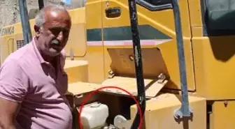 Kuşların yuvası, beton santraline ait kepçe oldu