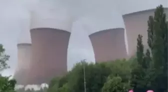 Büyük gürültüyle bir anda oldu bitti! 117 metre yüksekliğindeki kuleler 5 saniyede yıkıldı
