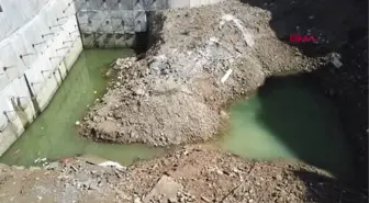 KAĞITHANE'DE 10 YAŞINDA ÇOCUĞUN BOĞULDUĞU İNŞAAT ALANINDAKİ GÖLET HAVADAN GÖRÜNTÜLENDİ