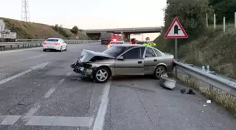 Samsun'da otomobil bariyere çarptı: 1 yaralı