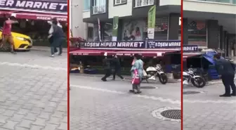 Esenyurt'ta termoslu yol verme tartışması kameralara anbean kaydedildi