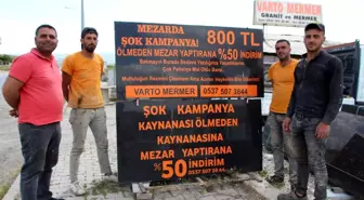 Kaynanası ölmeden mezarını yaptırana yüzde 50 indirim